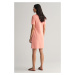 ŠATY GANT SLIM SHIELD SS PIQUE POLO DRESS PEACHY PINK