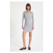 Trendyol Gray Ribbed Bodycon Knitted Dress