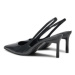 Calvin Klein Sandále Heel Slingback Pump 70 Saff Lth HW0HW02068 Čierna