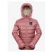 Béžovo-ružová detská obojstranná zimná bunda ALPINE PRE EROMO