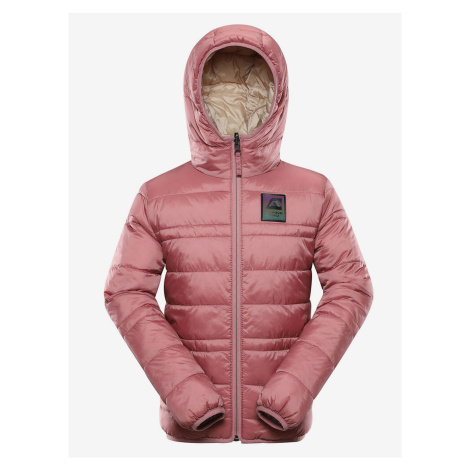 Béžovo-ružová detská obojstranná zimná bunda ALPINE PRE EROMO ALPINE PRO