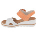 BIELE SANDÁLE RIEKER SANDALS S BÉŽOVÝMI ČLENKOVÝMI PÁSIKMI 67476-38