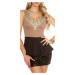 Trendy Koucla top with peplum and lace black