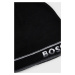 Vlnená čiapka BOSS Boss Athleisure čierna farba, z tenkej pleteniny, vlnená