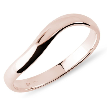 Pánsky prsteň wave z ružového zlata KLENOTA