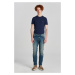 TRIČKO GANT SLIM PIQUE SS T-SHIRT EVENING BLUE