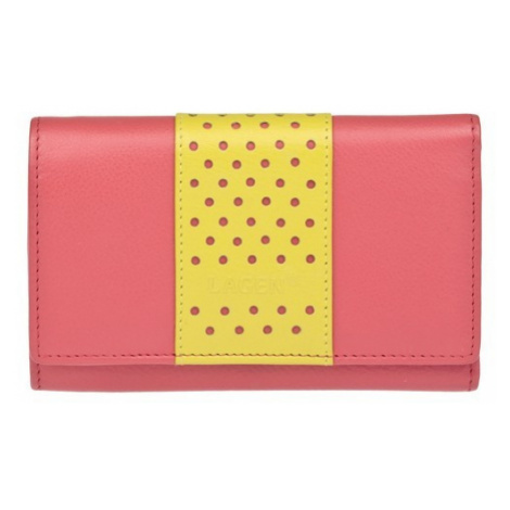 Dámska kožená peňaženka Lagen Livia - ružová