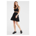 Trendyol Black Ruffle Knit Skirt