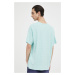 Bavlnené tričko Levi's tyrkysová farba, jednofarebné