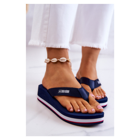 BIG STAR SHOES Ženské flip -flops flip -flops on kliny veľká hviezda