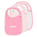 BOSS Kidswear Podbradník  ružová / biela