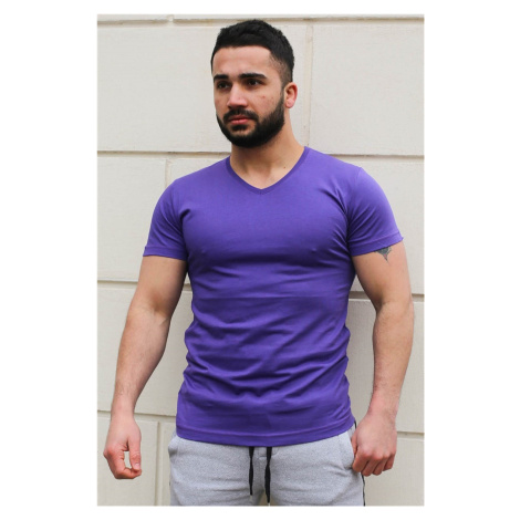 Madmext Plain Basic Purple T-Shirt 3005