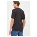 Bavlnené tričko Calvin Klein čierna farba, jednofarebné