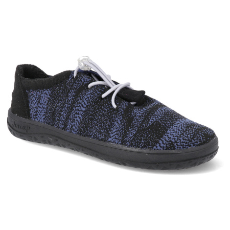 Barefoot tenisky Jonap - Knitt NEW vegan modro-čierne