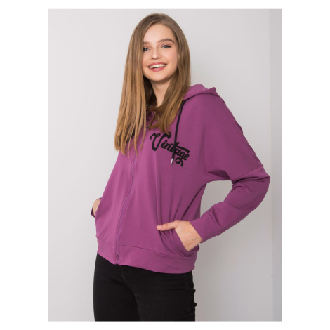 Purple Hoodie with Zipper by Diane