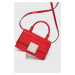 Kožená kabelka Tory Burch červená farba