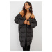 Cool & Sexy Women's Black Hooded Puffy Long Coat MX06