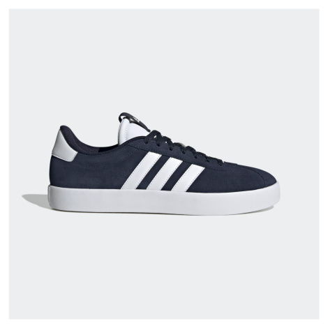 Pánska obuv VL Court 3.0 na chôdzu semišové modrá Adidas