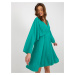 Turquoise V-neck dress by Zayna