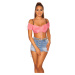 Sexy vrchný diel crop topu mimo ramien NEONPINK Einheitsgroesse