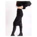 Tepláková sukňa s rozparkom ELIZABETH čierna , VEĽKOSŤ NOVÉ L/XL