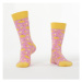 Men's pink socks with bananas