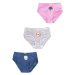 Yoclub Bavlnené dievčenské nohavičky 3-pack BMD-0027G-AA30-002 Multicolor