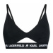 KARL LAGERFELD Podprsenka Bralette Peephole Logo 211W2101 Čierna