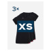 Triplepack čiernych dámskych tričiek ALTA - XS