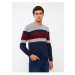 LC Waikiki Crew Neck Long Sleeve Color Block Men's Knitwear Sweater