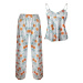 Smotanové vzorované pyžamo DK-KI-019