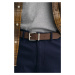 OPASOK GANT LOGO LEATHER BELT WEATHERED BROWN