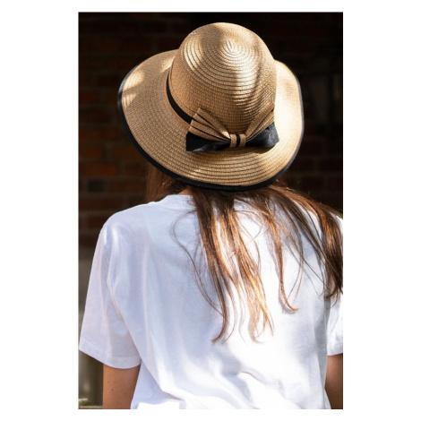 Letný klobúk Art of Polo 22115 Oliena Tmavobéžová