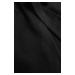 Klasický čierny dámsky kabát s prídavkom vlny (2715)