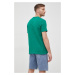 Bavlnené tričko Marc O'Polo zelená farba, jednofarebné