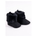 Yoclub Dievčenské topánky na suchý zips OBO-0189G-3400 Black 6-12 měsíců