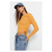 Trendyol Oranžové bočné tričko detailný pletený sveter