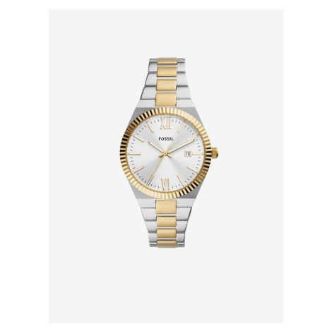 Strieborno zlaté dámske hodinky Fossil Scarlette