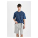 DEFACTO Boxy Fit Crew Neck Printed Short Sleeve T-Shirt