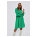 Dress with puffy sleeves - green