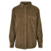 Women's corduroy oversized shirt olive