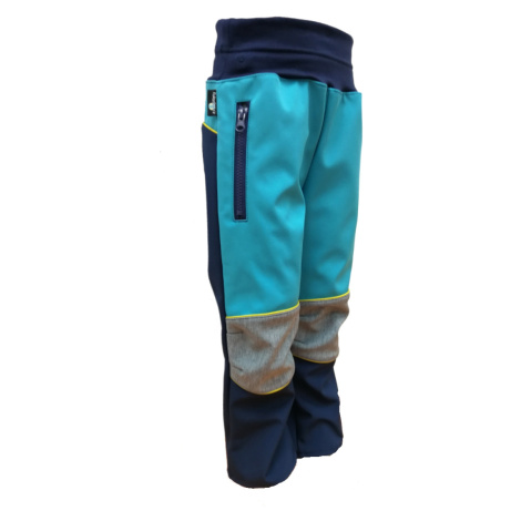 Kids softshell pants - dark blue-turquoise