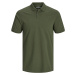 Jack&Jones Pánske polo triko JJEBASIC Slim Fit 12136516 Olive Night L