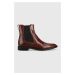 Kožené topánky chelsea Vagabond Shoemakers Frances 2.0 dámske, hnedá farba, na plochom podpätku,