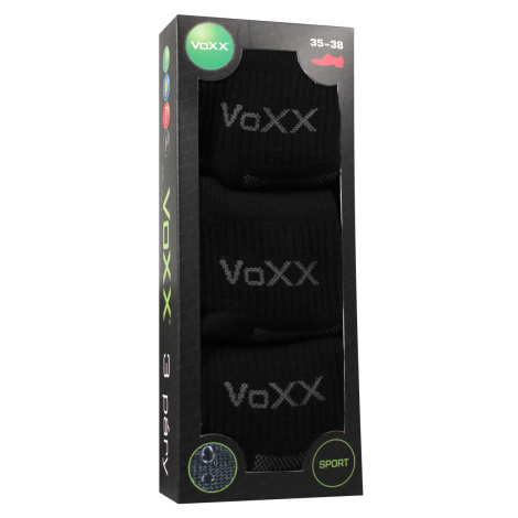 Voxx Caddy B Unisex froté ponožky - 3 páry BM000002531600100961 čierna