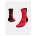 Červeno-čierne unisex ponožky Under Armour UA ArmourDry Run Mid-Crew