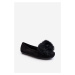 Women's loafers with fur black Novas