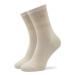 Calvin Klein Súprava 3 párov vysokých dámskych ponožiek 701219848 Béžová