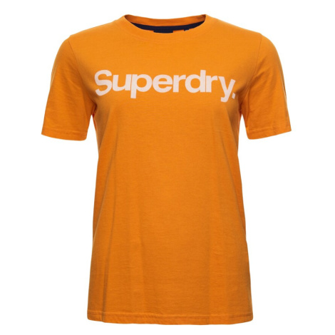 Superdry Tričko  oranžová / biela