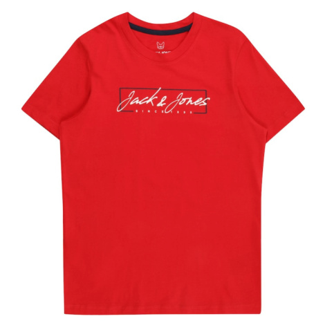 Jack & Jones Junior Tričko 'ZURI'  červená / čierna / biela